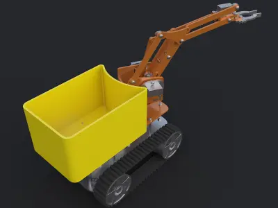 Multifunctional transport crawler trolley 3D model