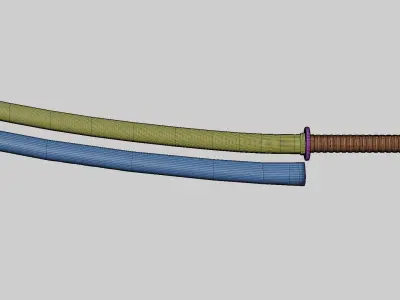 Purple Katana Free 3D model
