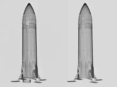 SpaceX Starship Moon Lander - Artemis 3 -  3D model