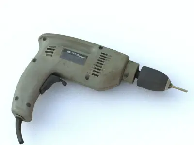 Drill Low Poly electric Low-poly 3D model