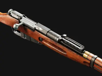  Mosin rifle Low-poly 3D model