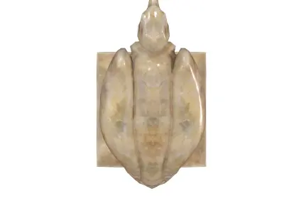 Vulture marble statue Low-poly 3D model