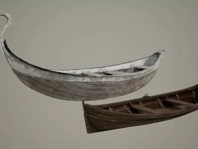 Boat Pack 02 Low-poly 3D model