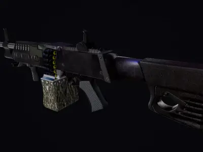 LSAT light machine gun  3D model