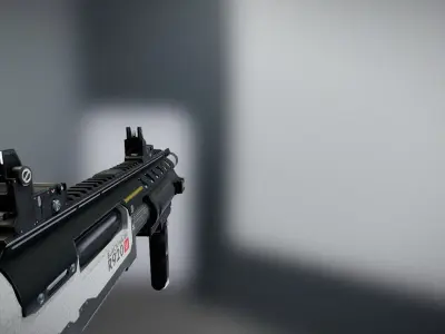 Futuristic Shotgun Low-poly 3D model purchase