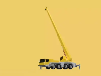 OUTRIGGER TRUCK TELESCOPIC MOBILE CRANE ARM JIB LTM1070 LTM-1070 3D model