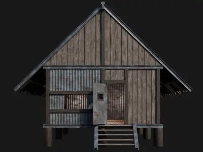 Medieval Houses 56- 4K Textures Game Ready Low-poly 3D model