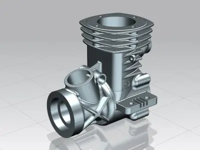 Engine case rear 3D model
