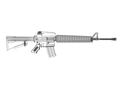 Ar15Gun rifle 3D model
