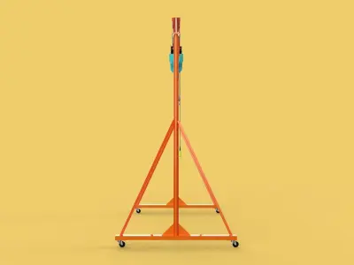 MOBILE GANTRY CRANE ELECTRIC ROPE HOIST PORTABLE GIRDER OVERHEAD 3D model
