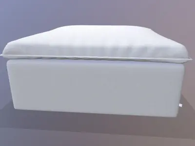 Ottoman Seat Sofa Low-poly 3D model purchase