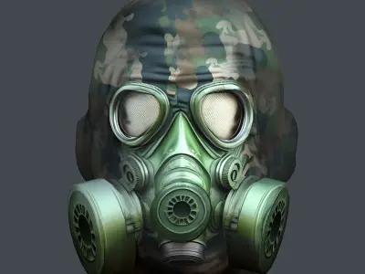 Helmet 3d model military combat Military Low-poly Low-poly 3D model 12