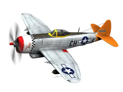 Republic P-47D Thunderbolt - Helen Jo 3D model