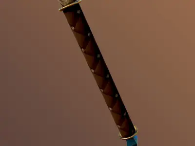 Two-Handed Hammer Low-poly 3D model