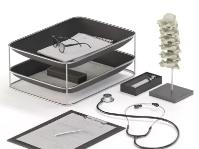 medical equipment set 3D model