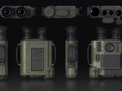 Military Recon Set - Binoculars and Laser Designator Low-poly 3D model
