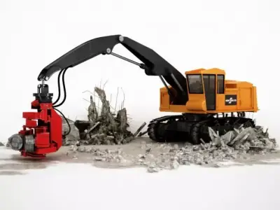 Truck   Construction Vehicle 3D model