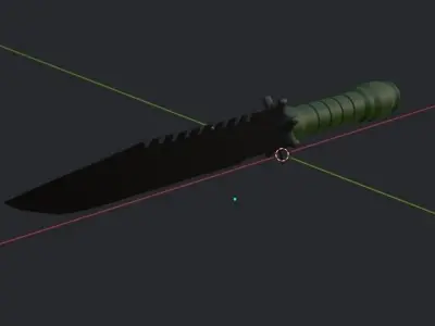 MILITARY KNIFE LOW POLY - READY TO PLAY Low-poly 3D model