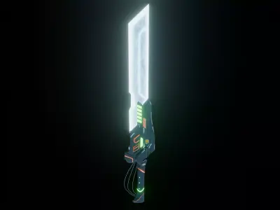 Cyberfunk sword  3D model