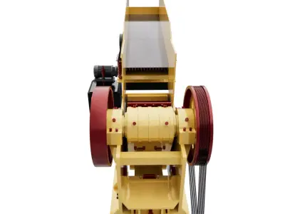 Vibrating Feeder and Jaw Crusher Mining Machine Equipment 3D model