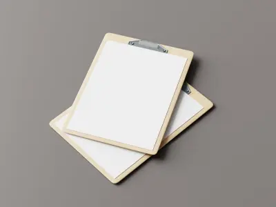 clipboard Low-poly 3D model