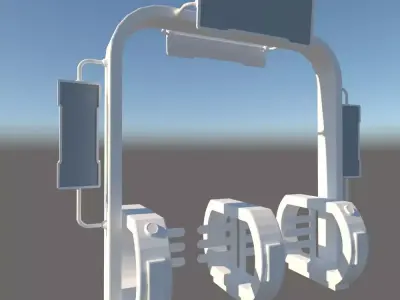 Entrance Turnstile Low-poly 3D model