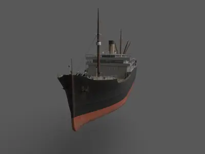 RMS Empress of India 1890 Low-poly 3D model