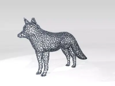 Fox Voronoi 3D model