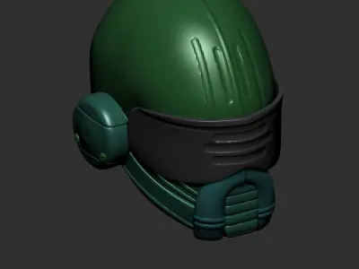 helmet high poly sculpt 3d printable  3D model order