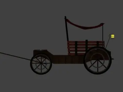 CART 002 Low-poly 3D model