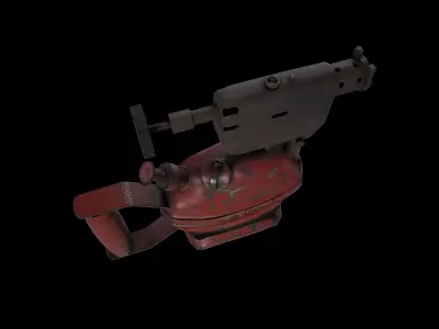 Gas Gun  Lowpoly  3D model