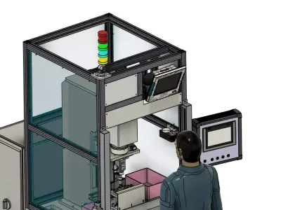 Automated Bearing Press-Fitting Machine 3D model