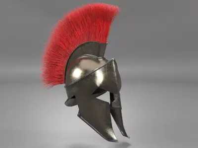 corinthian greek helmet 3D model
