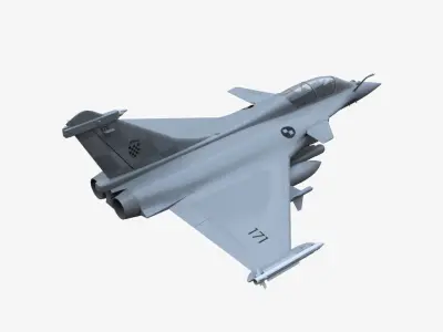 Dassault Rafale B Free low-poly 3D model