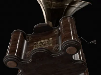 gramophone Low-poly 3D model