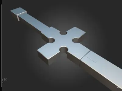 Excalibur Fireforce Low-poly 3D model