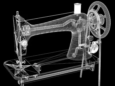 1908 Singer Sewing Machine 3D model