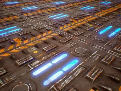 PBR Seamless Sci-Fi Texture 57 Low-poly 3D model