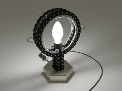Industrial omega lamp 3D model