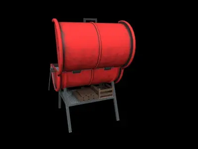 GAME READY - BBQ ASSET Low-poly 3D model