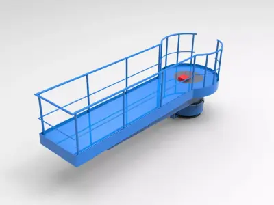 Rotating maintenance platform 3D model