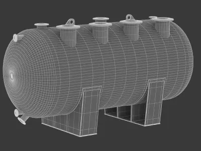 Refinery Acid Reaction Retention Tank 3D model