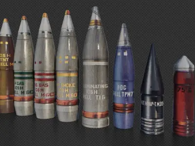 Artillery Ammunitions 3D model