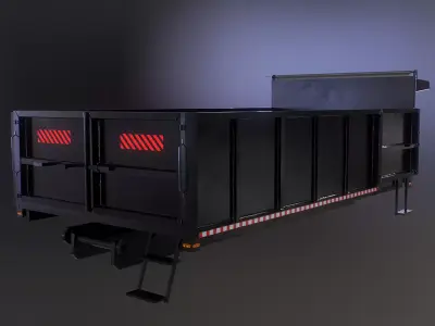 Landscape Dump Truck Body Low-poly 3D model