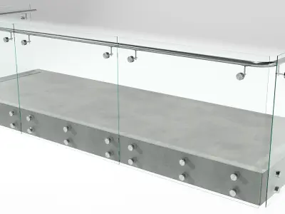 TERRACE AND BALUSTRADE NO6 A 3D model