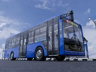 Yutong city bus 3D model 3D model