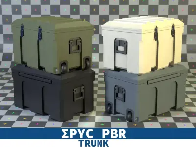 EPIC PBR - Modern Military Trunk Case Low-poly 3D model