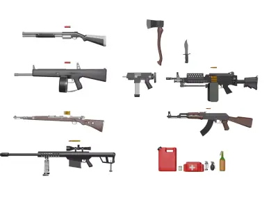 3D Weapon pack 3D model