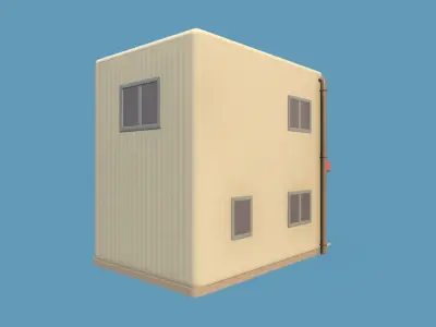 Cute Police Box -KOBAN- Set Low-poly 3D model