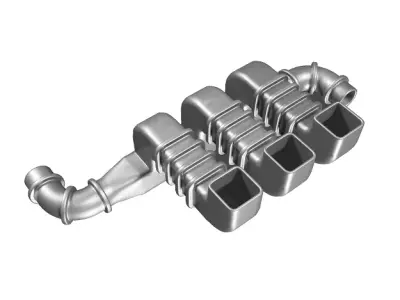 Classic Air Duct Low-poly 3D model
